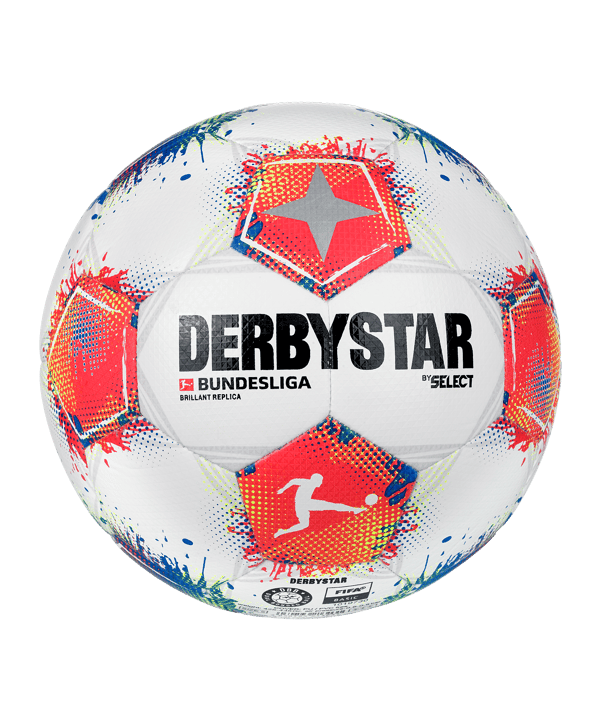 Derbystar Bundesliga Brillant Replica v25 Ballon d'entraînement Blanc - blanc