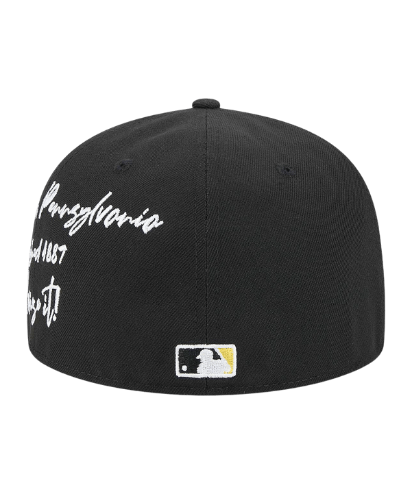 New Era MLB Pittsburgh Pirates Team Verbiage 59Fifty Cap Schwarz - schwarz