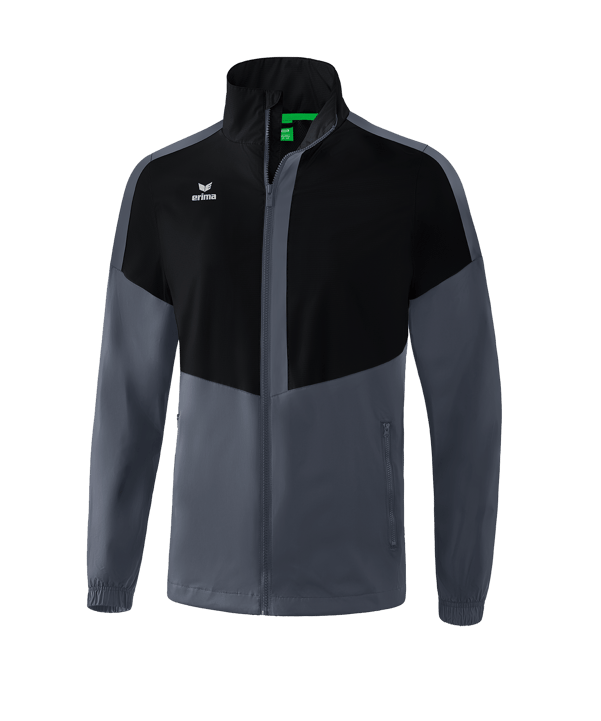 Erima Squad Regenjacke Schwarz Grau - schwarz