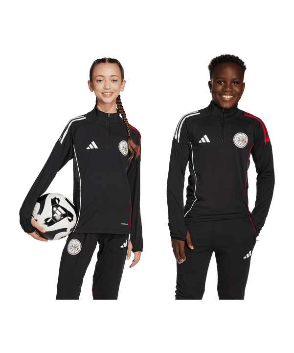 adidas Ajax Amsterdam Training Sweatshirt Kids Schwarz - schwarz