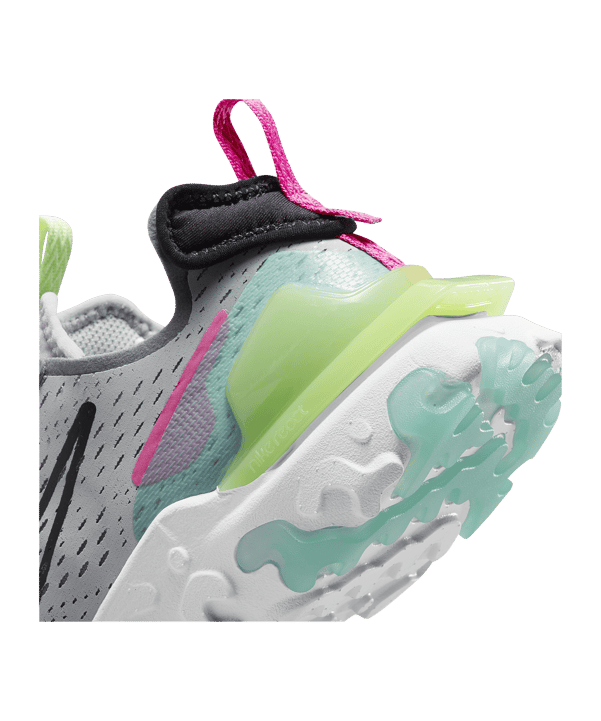 Nike React Vision Damen Grau Schwarz Pink F009 - grau