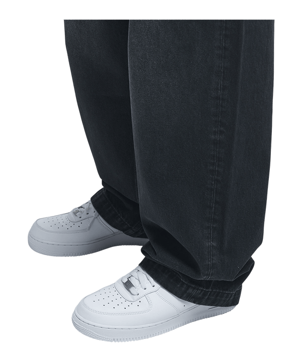 2Y Studios Eren Basic Wide Baggy Jeans Hose Schwarz - schwarz