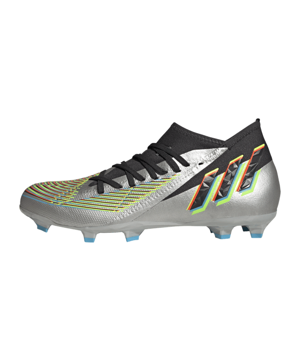 adidas Predator EDGE.3 FG Beyond Fast Silber Schwarz Grün - silber