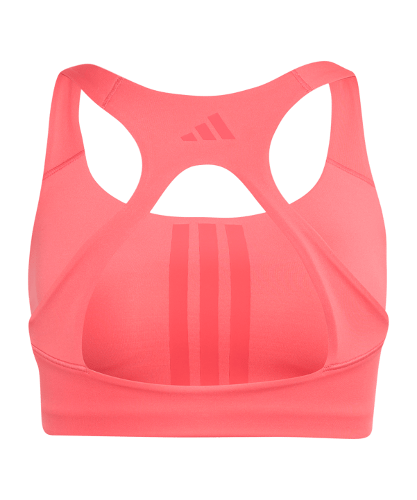 adidas Optimé Workout 3-Stripes Medium Support Sport-BH Damen Rosa - rosa