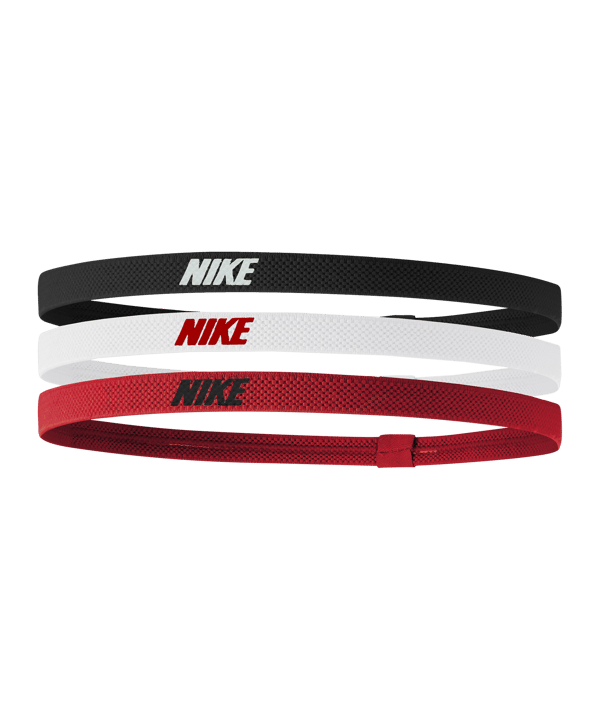 Nike Elastic 2.0 Stirnbänder 3er Pack Schwarz F083 - schwarz
