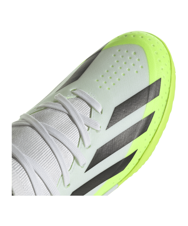 adidas X Crazyfast.3 IN Halle Crazyrush Kids Weiss Schwarz Gelb - weiss