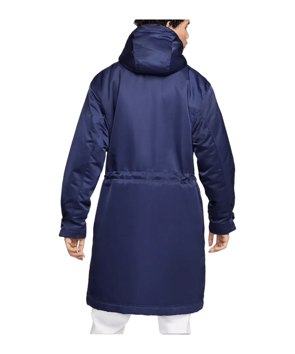 Nike Club Stadium Parka Jacke Blau Weiss F410 - blau