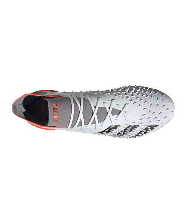 adidas Predator FREAK.1 SG White Spark Weiss Grau Rot - weiss