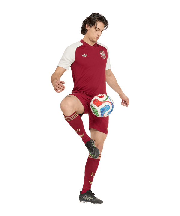 adidas FEF Spanien Prematch Trikot Away WM 2026 Rot - rot