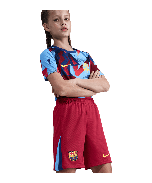 Nike FC Barcelona 4th Short 2025/2026 Kids Rot F602 - rot