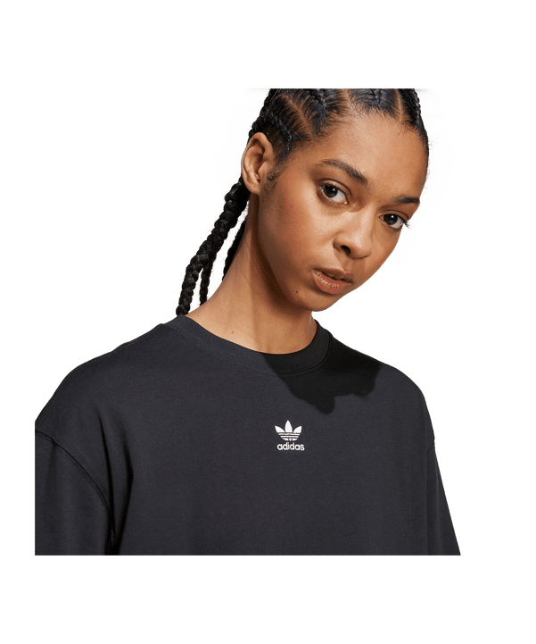adidas Originals Ess. Boyfriend T-Shirt Schwarz - schwarz