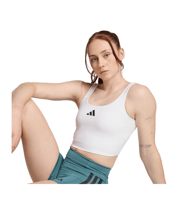 adidas Power Light Support Sport-BH Damen Weiß - weiss