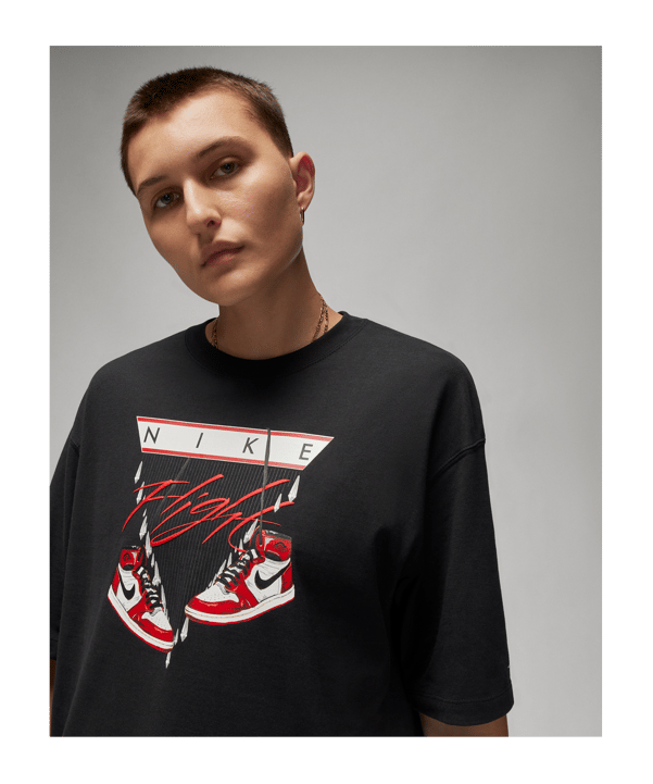 Jordan Flight Graphic T-Shirt Damen Schwarz F010 - schwarz