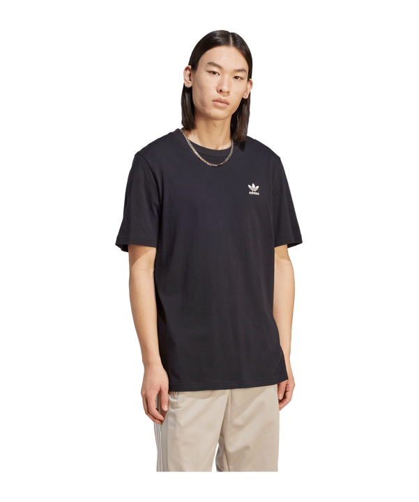 adidas Originals Essentials T-Shirt Schwarz Weiss - schwarz