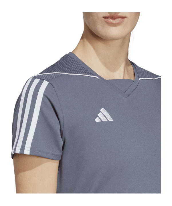adidas Tiro 23 Trikot Damen Grau Weiss - grau
