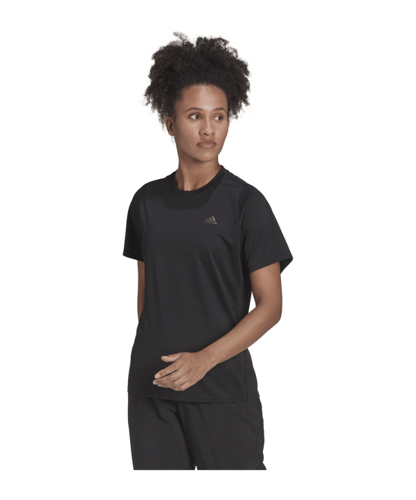 adidas Run Icons Running T-Shirt Damen Schwarz - schwarz