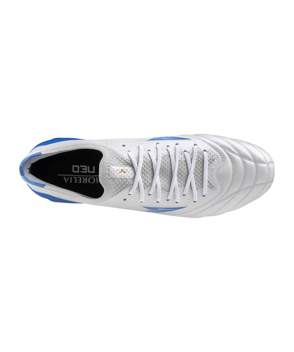 Mizuno Morelia Neo IV Beta Elite FG Mugen Weiss Blau F25 - weiss