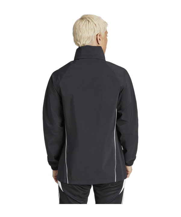 adidas Tiro 24 Regenjacke Damen Schwarz Weiss - schwarz