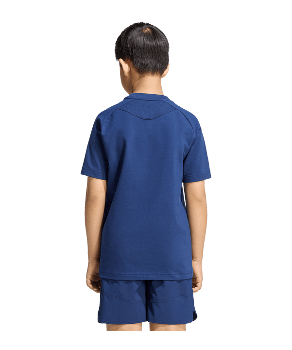 adidas Tiro Travel T-Shirt Kids Dunkelblau - schwarz