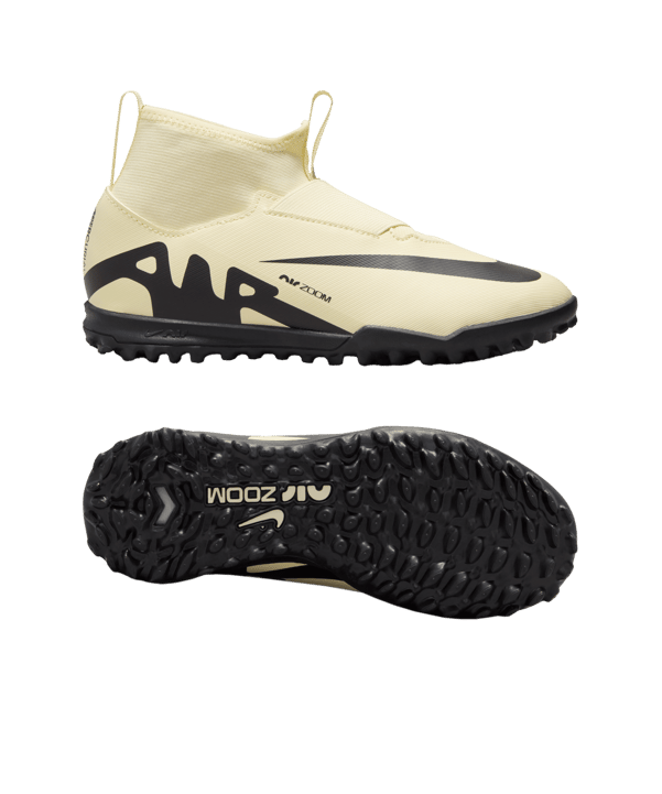 Nike Jr Air Zoom Mercurial Superfly IX Academy TF Mad Ready Kids Beige Schwarz F700 - beige