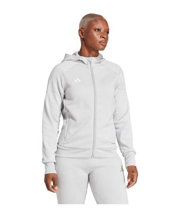 adidas Tiro 25 Travel Kapuzenjacke Damen Grau - grau