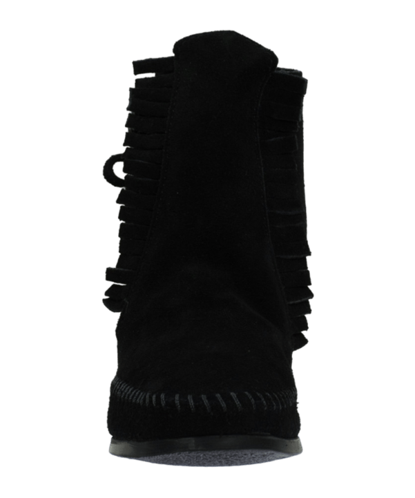 Minnetonka Two Button Boot Sneaker Schwarz Schwarz - schwarz