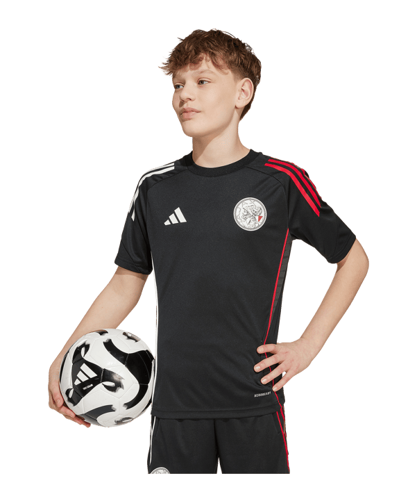 adidas Ajax Amsterdam Training T-Shirt Kids Schwarz - schwarz