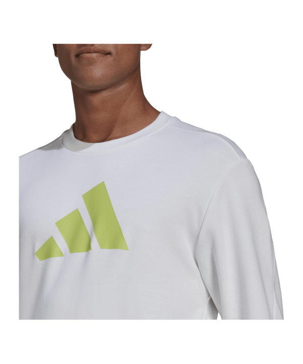 adidas Three Bar Future Icons Sweatshirt Weiss - weiss