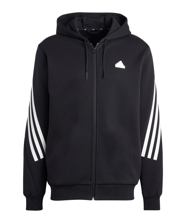 adidas Future Icons Kapuzenjacke Schwarz Weiss - schwarz