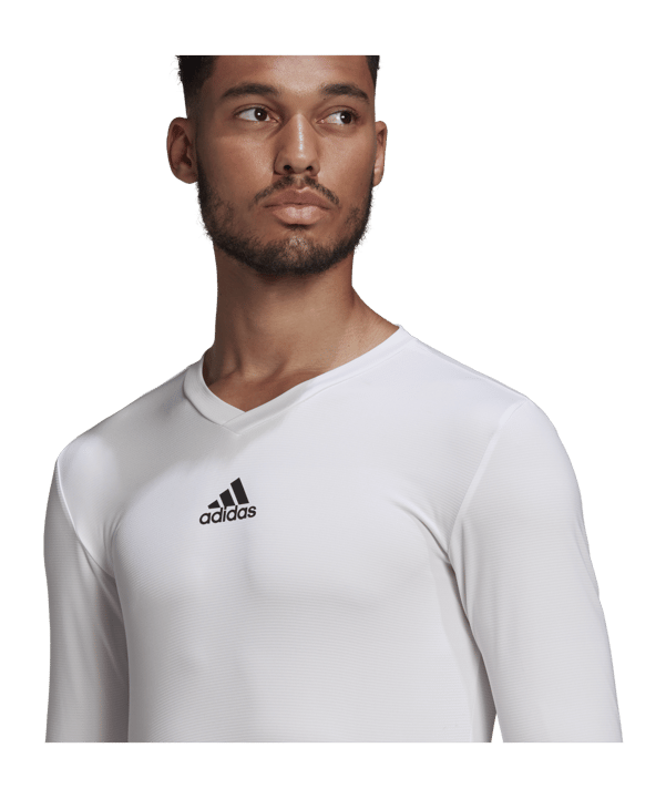 adidas Team Base Top langarm Weiss - weiss