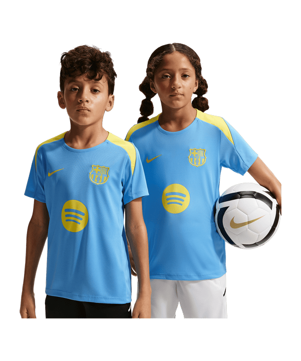 Nike FC Barcelona Strike Trainingsshirt Kids Blau F413 - blau