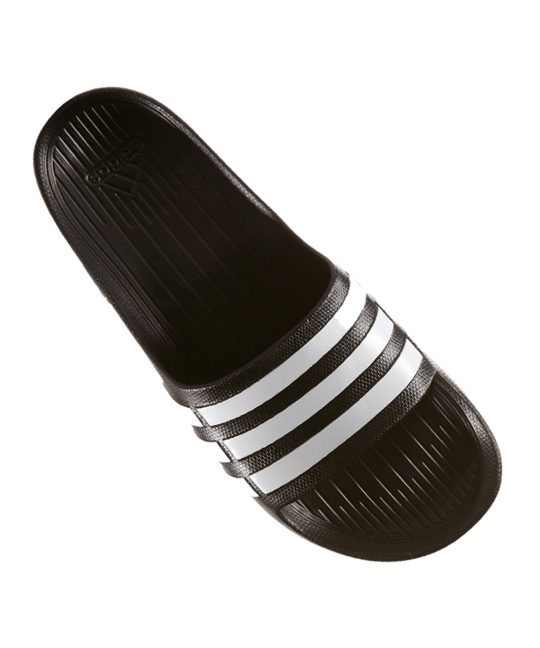 adidas Duramo Slide Badelatsche Schwarz Weiss - schwarz