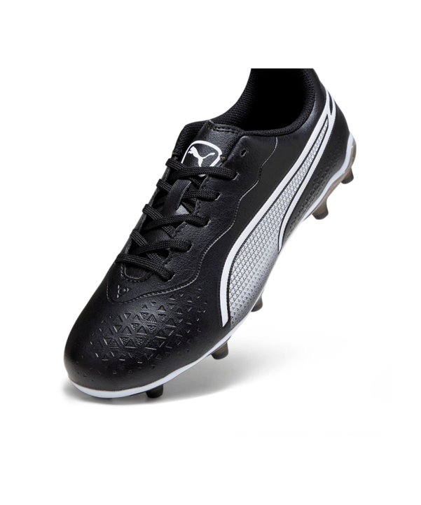 PUMA KING Match FG/AG Jr enfants noir blanc F01 - noir