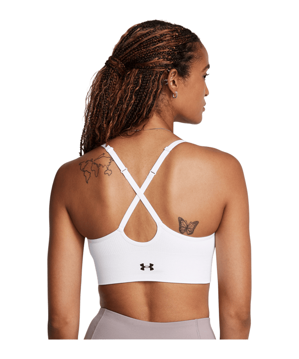 Under Armour Vanish Seamless Low Sport-BH Damen Weiß F100 - weiss