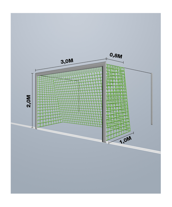 Cawila Tornetz 3,00x2,00m | Tiefe 0,8x1,0m | Maschenweite 10cm | Stärke 4mm | grün - gruen