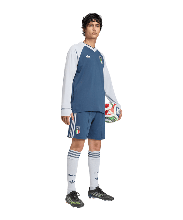 adidas FIGC Italien Prematch Sweatshirt WM 2026 Blau - blau