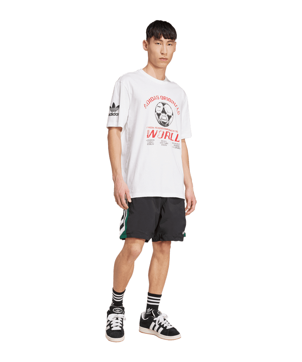 adidas Originals 90s Football Graphic Tee White - weiss