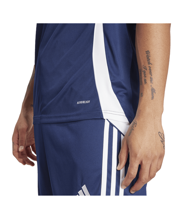 adidas Tiro 24 Trikot Dunkelblau Weiss - blau