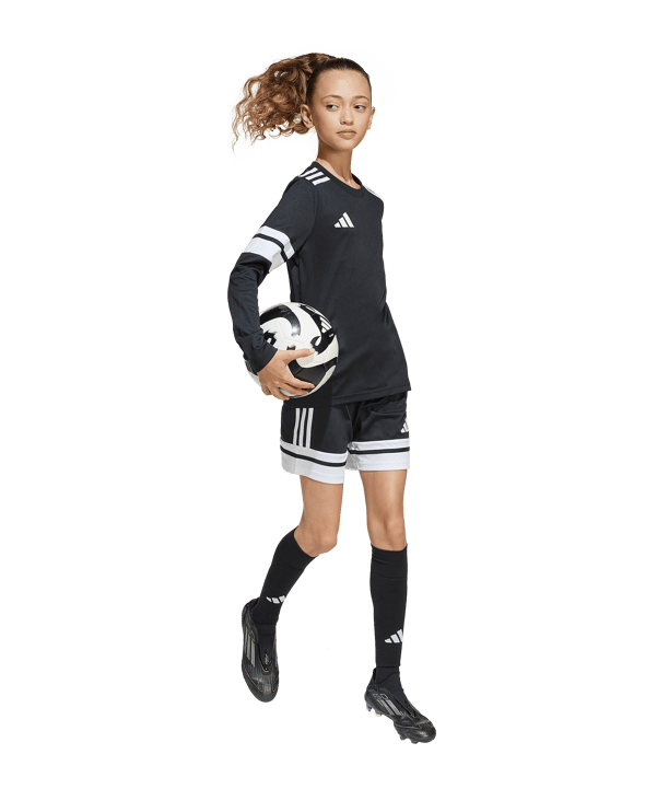 adidas Squadra 25 Trikot Langarm Kids Schwarz - schwarz