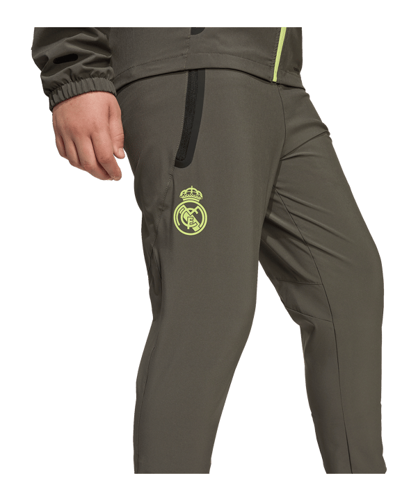 adidas Real Madrid Vis Tech Travel Jogginghose Kids Grau - grau