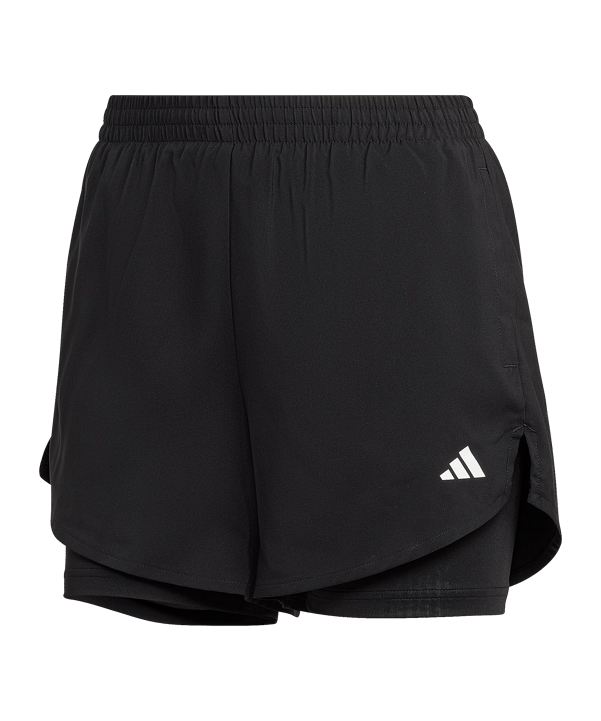 adidas MIN 2in1 Short Training Damen Schwarz - schwarz