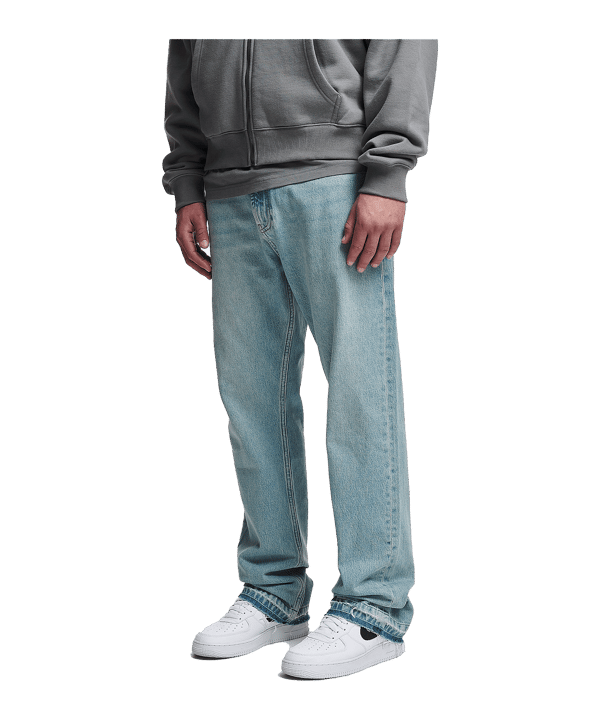 2Y-Studios Arun Open Hem Straight Jeans Hose Blau - blau