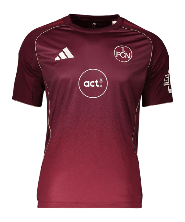 adidas 1. FC Nürnberg Trikot 3rd 2025/2026 Clubfrauen Männer Weinrot - rot