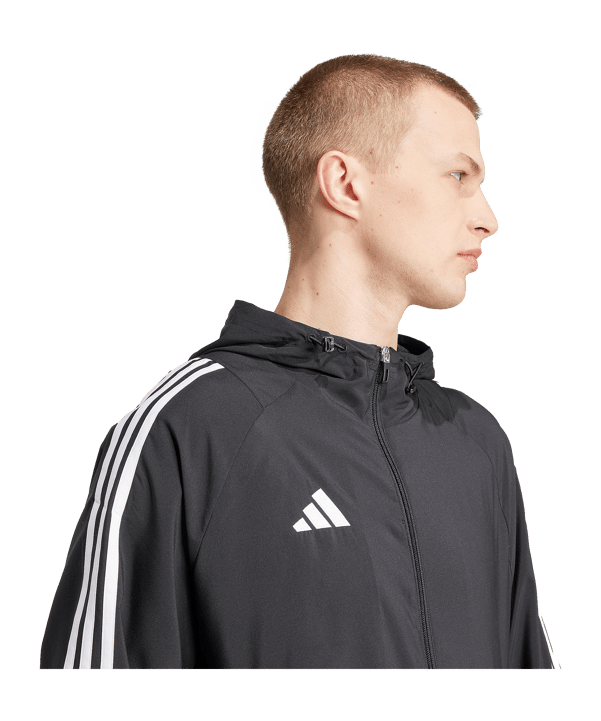 adidas Tiro 24 Windbreaker Schwarz Weiss - schwarz