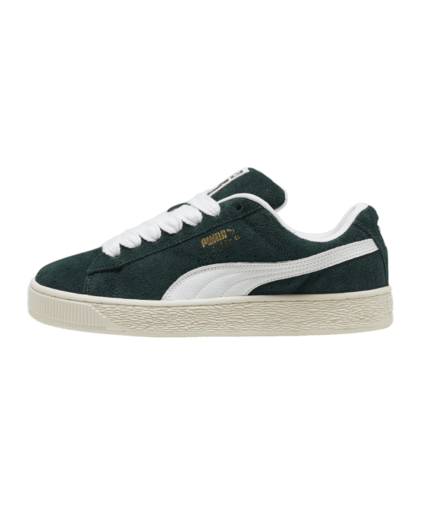 PUMA Suede XL Hairy Grün Weiss F02 - gruen
