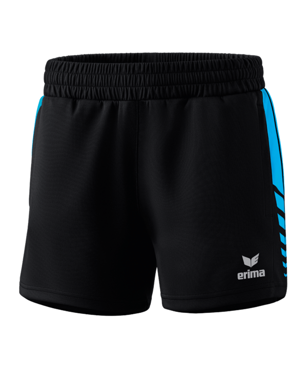 Erima Six Wings Worker Short Damen Schwarz Blau - schwarz