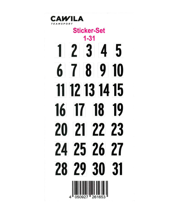 Cawila Sticker-Set Rückennummern 1-31 - mehrfarbig
