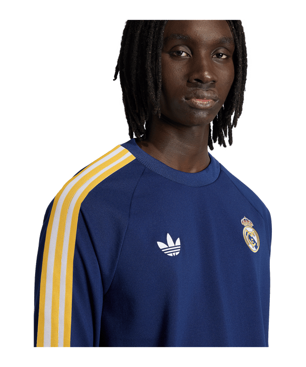 adidas Real Madrid Originals Longsleeve Blau - blau