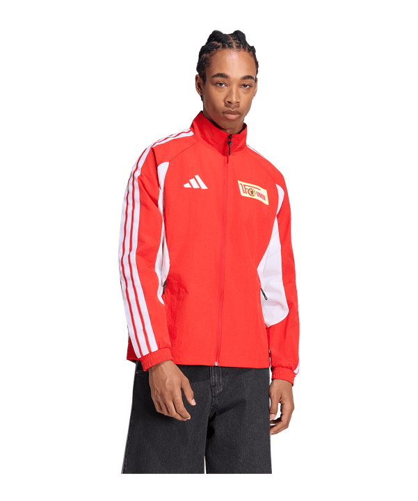 adidas 1. FC Union Berlin Anthem Jacke Rot - rot