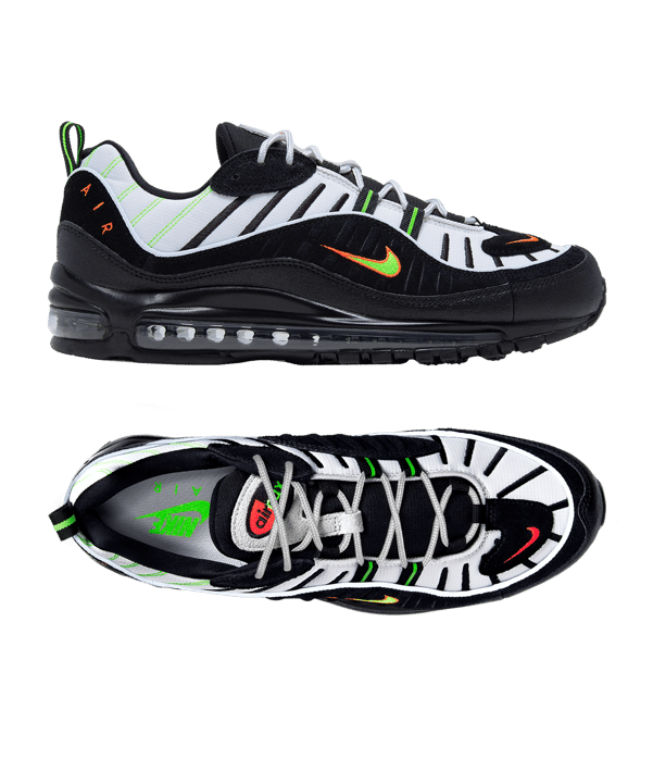 Nike Air Max 98 Sneaker Schwarz Grün F015 - schwarz